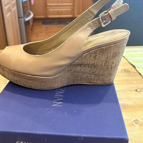 Stuart Weitzman Jean wedge sling back. Nude Color. Size 8M - Picture 8 of 10